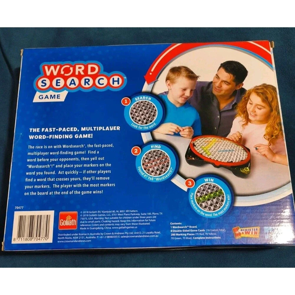 2018 Word SearchGame Multiplayer Word Finding Game By Goliath Games NIB